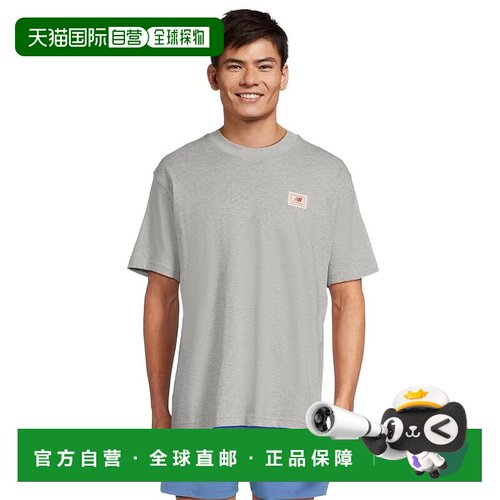 1h可退 香港直邮New Balance  男士 梭织标志T恤  舒适时尚