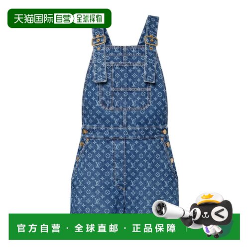 Louis Vuitton 字母图案牛仔背带裤 FVPT07EFY610 【付后1h可退】