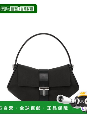 自营欧洲直邮Tumi途明 Journey女士黑色尼龙翻盖开合小号单肩包