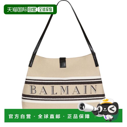 1h可退 香港直邮Balmain 巴尔曼 女士 RELEASE CANVAD 皮革中号手