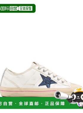 1h可退 香港直邮GOLDEN GOOSE 女士 V-Star 白色皮质运动鞋 GWF00