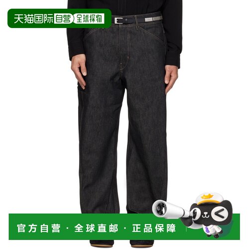 1h可退香港直邮Lemaire 男士 扭曲工装牛仔裤长裤直筒裤 PA1102LD