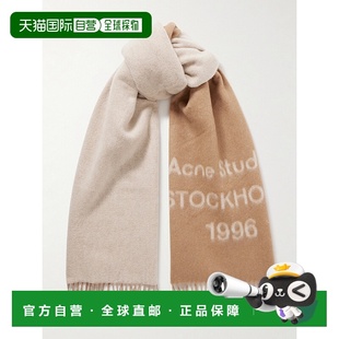 羊毛驼色刺绣围巾 香港直邮Acne 女士 艾克妮 CA0398 Studios