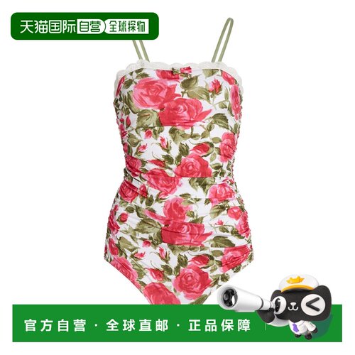 1h可退 美国直邮Chloe 蔻依 女士 印花褶皱连体衣 colorful花色
