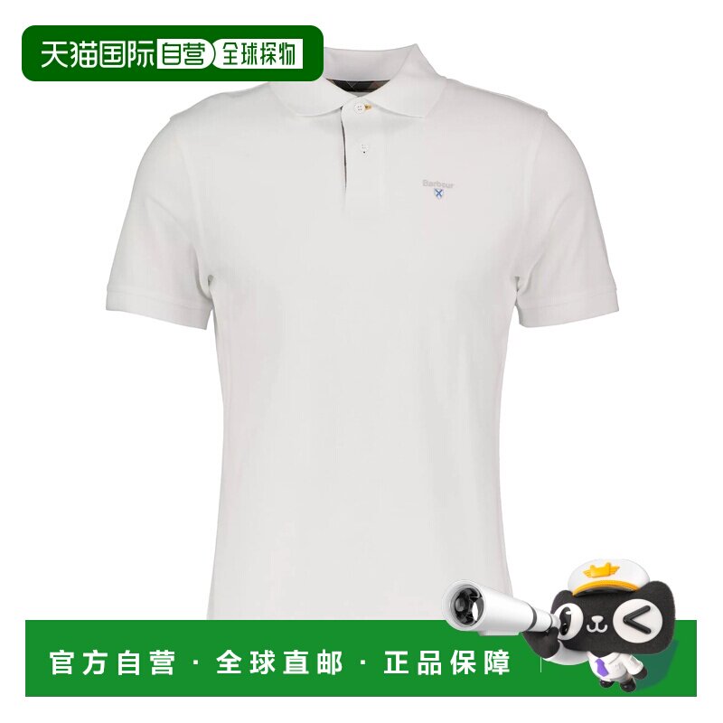 香港直邮Barbour 男士T恤 MML0012WH11 SS2026 白色 短袖Polo衫图片