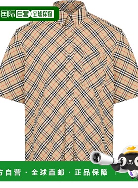 欧洲直邮BURBERRY 25春夏  BURZ6VT5BEI 男士 短袖衬衫博柏利牛仔