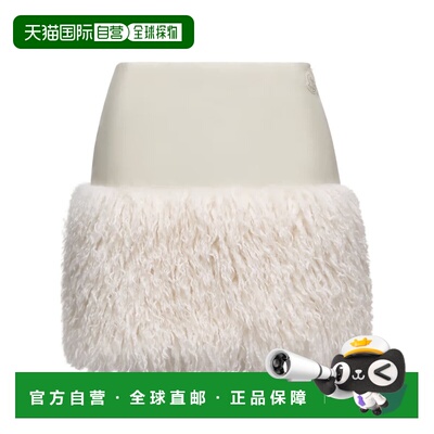 香港直邮Moncler Teddy-Trimmed 半身裙迷你裙 K20932D00041539ZD