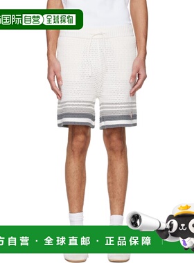 1h可退 香港直邮Casablanca 男士 灰白色 Crochet 短裤 MSP26KW93