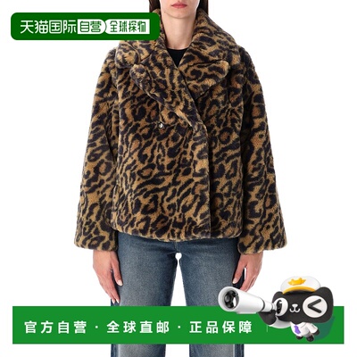 香港直邮A.P.C. 女士 JOHANNA 豹纹人造皮草大衣 F01556PSALA外套