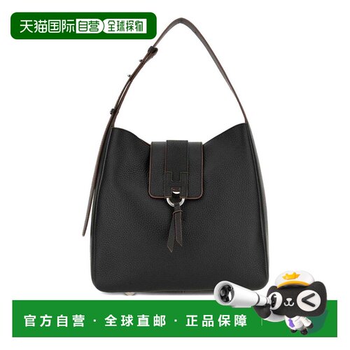 香港直邮Hogan 女士 皮革水饺包 KBW01XS0200TH1B999BLACK