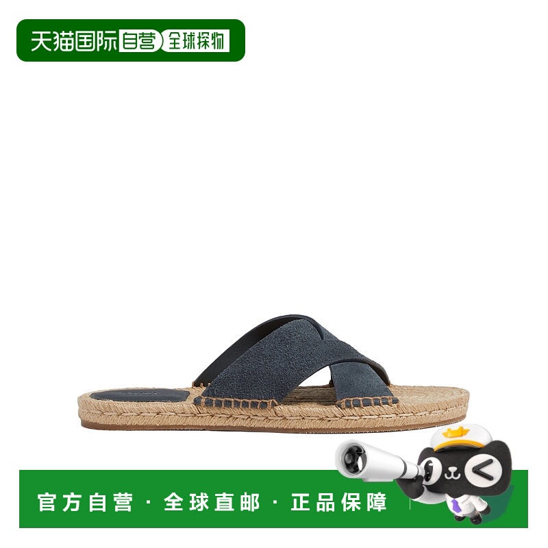香港直邮Zegna 绒面草编凉拖凉鞋 LHCSRA5964Z