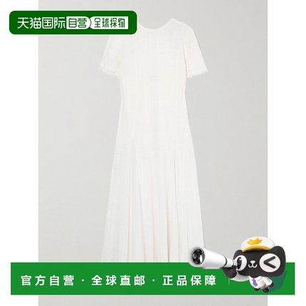 1h可退 香港直邮Staud 女士 Le Havre 流苏棉/薄纱中长连衣裙 S26
