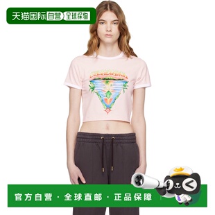香港直邮Casablanca 女士 粉色 Innocence Triangle T 恤 WSP26JT