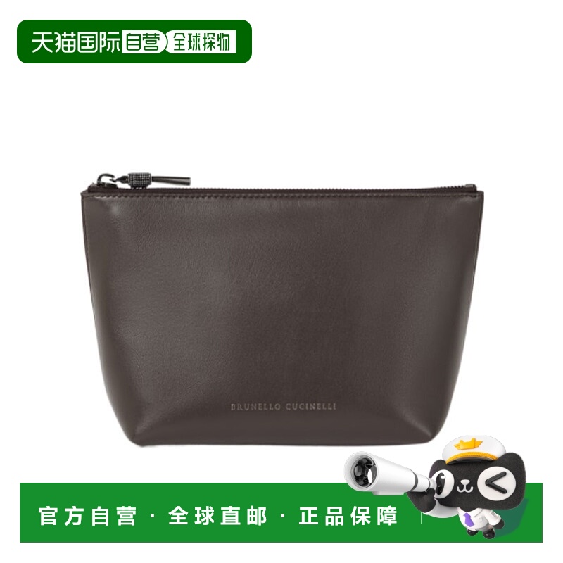 香港直邮Brunello Cucinelli 闪亮拉袢小牛皮手拿包 MWTKM2716