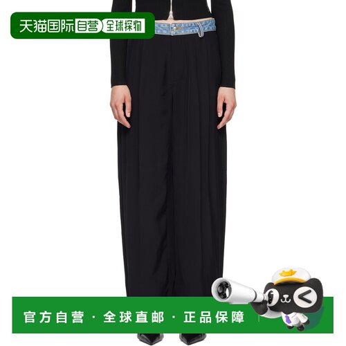 香港直邮Alexander Wang 亚历山大 王 女士 黑色 Denim Waistband
