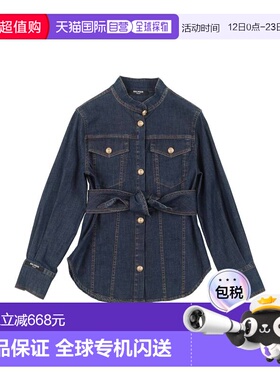 1h可退 香港直邮Balmain 巴尔曼 女童 牛仔布衬衫童装 blue蓝色