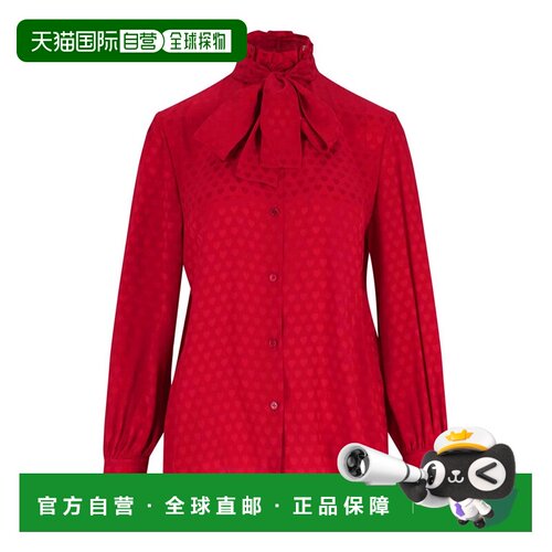 香港直邮VALENTINO 女士衬衫 7B3AB7T89HTR9M SS2025 红色 Silk s
