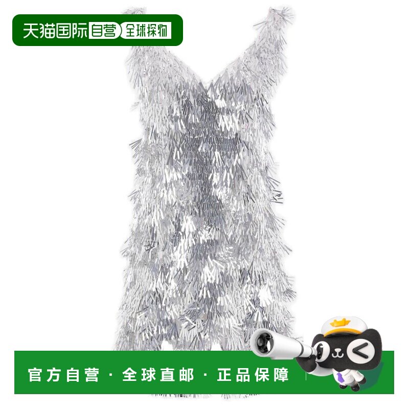 美国直邮Rabanne 女士 亮片流蘇無袖迷你連身裙 25HIRO177PU0027