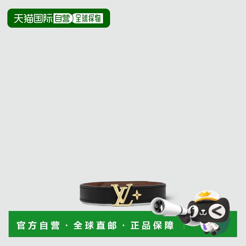 自营1h可退 欧洲直邮LV/路易威登 女士黑色金属/皮革手链新款手镯