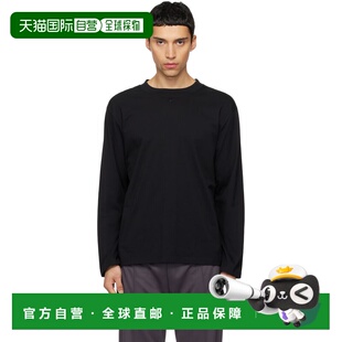 1h可退 香港直邮Courreges 男士 黑色 Twisted Logo 长袖 T 恤 12