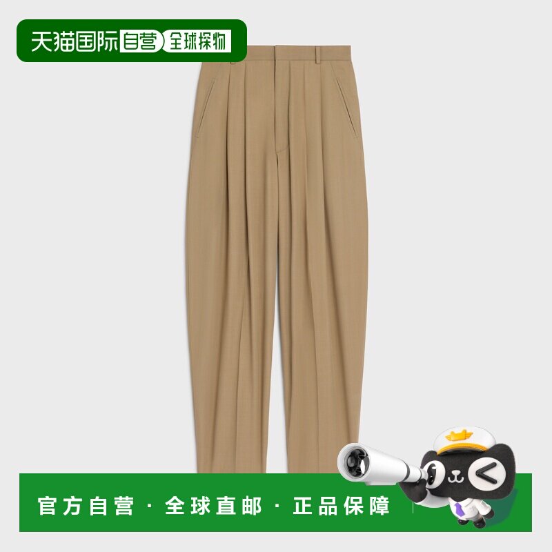 欧洲直邮CELINE（赛琳）蒙托克羊毛裤休闲裤直筒裤西装裤