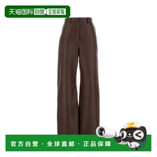 香港直邮LOEWE 子 罗意威 巧克力色软羊皮裤 S359Y54L 女士 1h可退