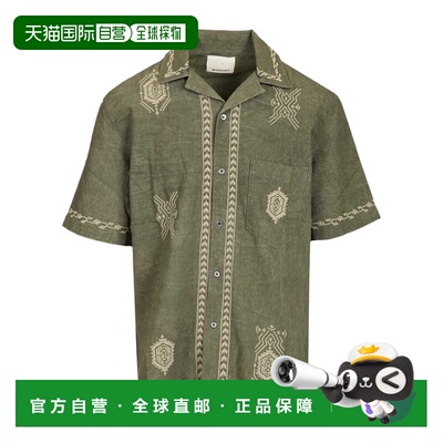 1h可退 香港直邮Isabel Marant 刺绣翻领衬衫 CH0311HAD1I11H短袖