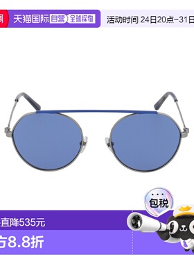 1h可退 香港直邮Calvin Klein 卡尔文 克莱恩 女士 蓝色金属太阳