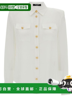 香港直邮Balmain 巴尔曼 女士 长袖纽扣衬衫 CF1HS050SD42真丝