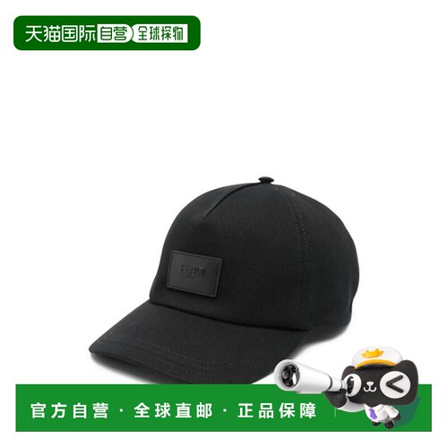 香港直邮FENDI 男士帽子 FXQ768AYBEF0QA1 AW2025 黑色 贴片棒球