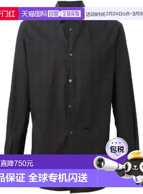1h可退 香港直邮Dsquared2 二次方 男士 黑色棉质衬衫 S74DL0786S