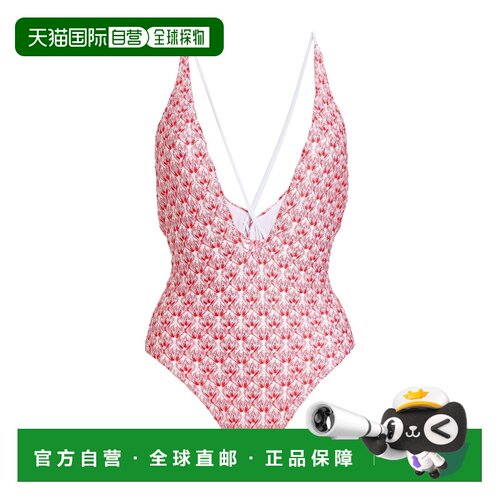 1h可退 香港直邮MISSONI 米索尼 女士 One-piece 泳衣 red红色 舒