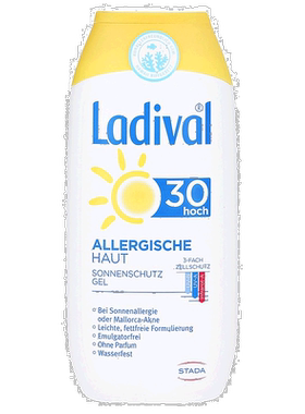 欧洲直邮德国Ladival敏感肌过敏皮肤30倍身体防晒凝胶200ml正品
