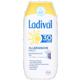 欧洲直邮德国Ladival敏感肌过敏皮肤30倍身体防晒凝胶200ml正品