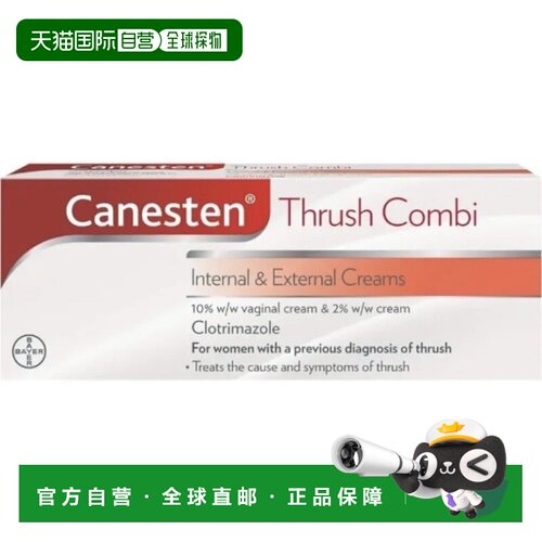 欧洲直邮CANESTEN私处复合内外用乳膏念珠菌感染瘙痒异常分泌物