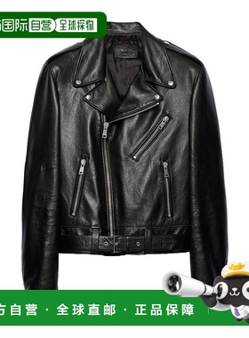 香港直邮Prada 长袖皮夹克 UPW54011KDSOOO普拉达羊皮