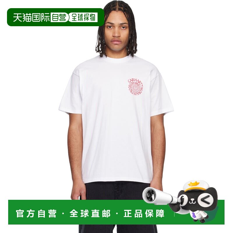 1h可退 香港直邮CARHARTT WIP 男士 白色 Spirals T恤 I03626402X - 实物图
