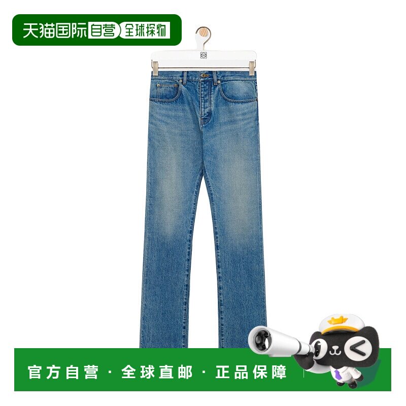 香港直邮Loewe 腰带环牛仔长裤直筒裤牛仔裤 H526Y1CX06罗意威