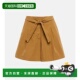 香港直邮A.P.C. 女士 束带高腰棉质短裤 1h可退 brown棕色 舒适时