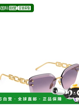 自营欧洲直邮LV路易威登 Jewel女士粉紫色金属猫眼太阳眼镜
