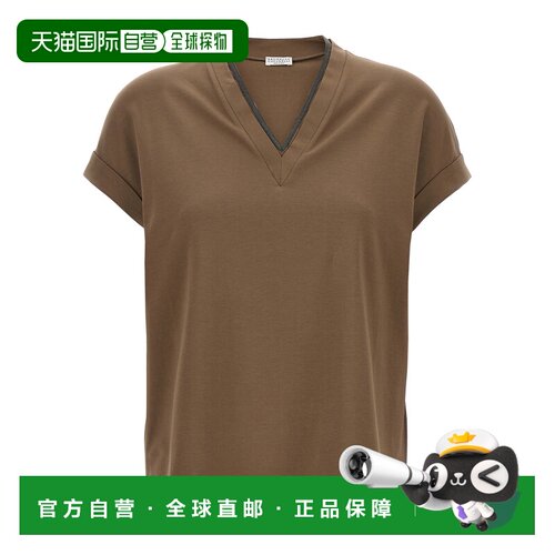 香港直邮BRUNELLO CUCINELLI 女士T恤 MPT18BD222C8705 AW2025