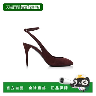 香港直邮Alaia 女士 Decollete 绒面革露跟浅口鞋