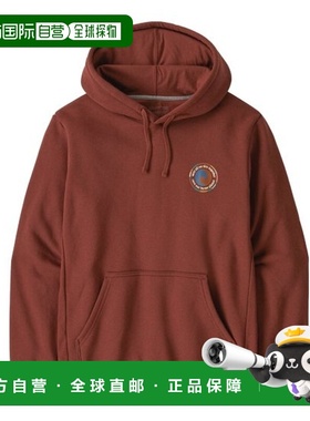 自营欧洲直邮PATAGONIA UNITY FITZ男士棕红色再生聚酯连帽卫衣