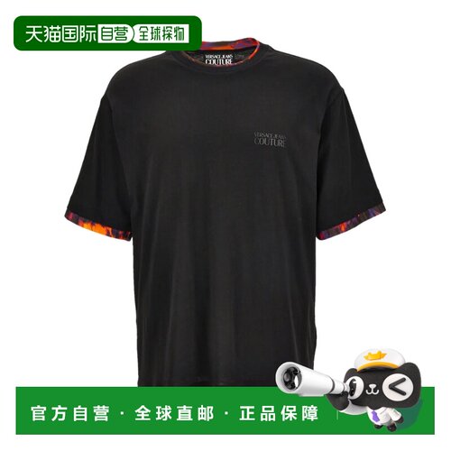 1h可退 香港直邮VERSACE JEANS 男士T恤 78GAH6X1J0001899 SS2025
