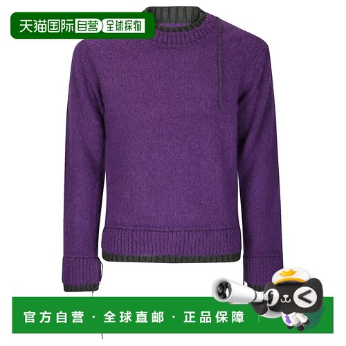香港直邮SACAI 男士针织衫 2503840M476 AW2025 紫色 Maglione Wo