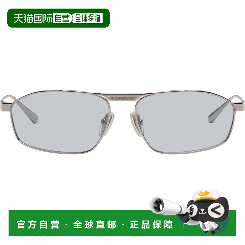 1h可退 香港直邮Balenciaga 巴黎世家 女士 银色 Tag 3.0 太阳镜