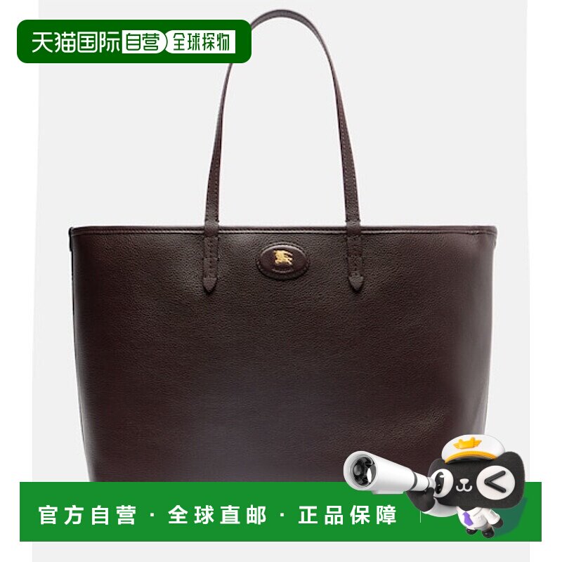 1h可退 香港直邮Burberry 巴宝莉 女士 双面格纹中号皮革手提包