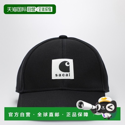 1h可退 香港直邮Sacai 男士 PATCH 黑色带Logo棒球帽 2500996SCO0