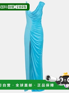 1h可退 香港直邮Versace 范思哲 女士 Medusa 垂褶睡裙 blue蓝色