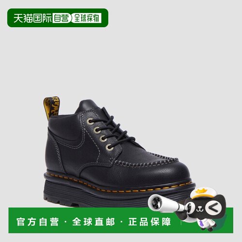 自营欧洲直邮DrMartens马丁大夫 Zebzag男女通用黑色皮革四孔靴